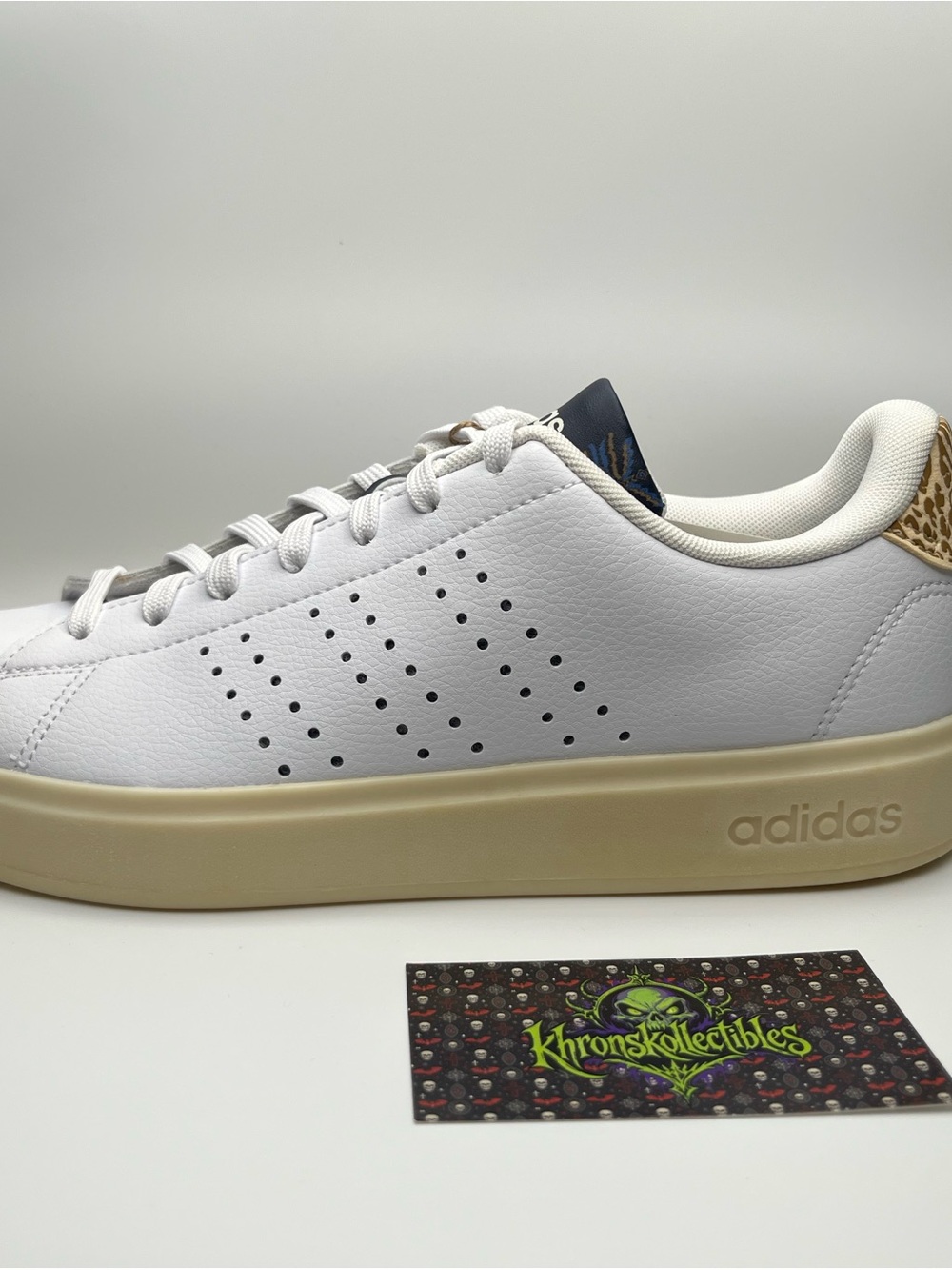 adidas Advantage 2.0 Low Top Lace-Up Sneakers White/Beige/Brown IG9182 8.5